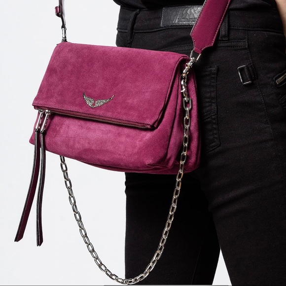 zadig and voltaire rocky suede bolsa